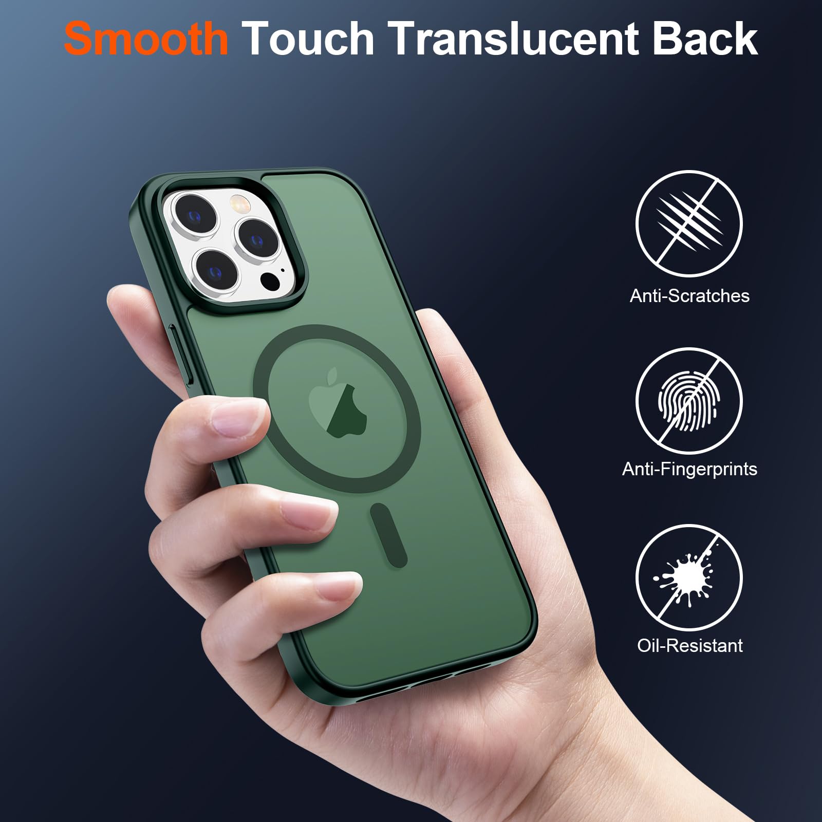 Foto 7 pulgar | Funda Magnética Supfine Para Iphone 15 Pro Max Forest Green - Venta Internacional.
