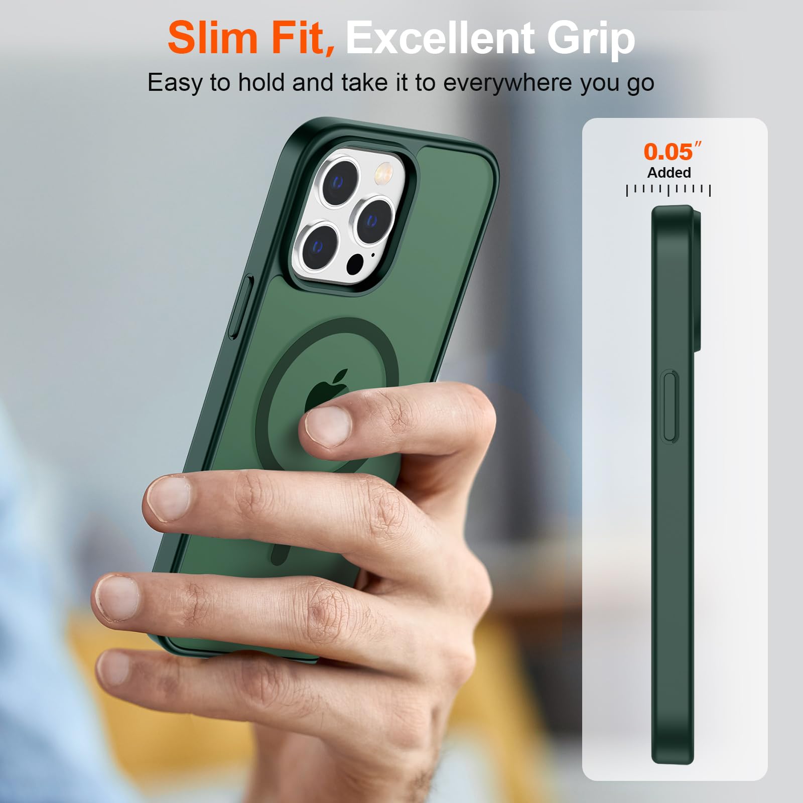 Foto 8 pulgar | Funda Magnética Supfine Para Iphone 15 Pro Max Forest Green - Venta Internacional.