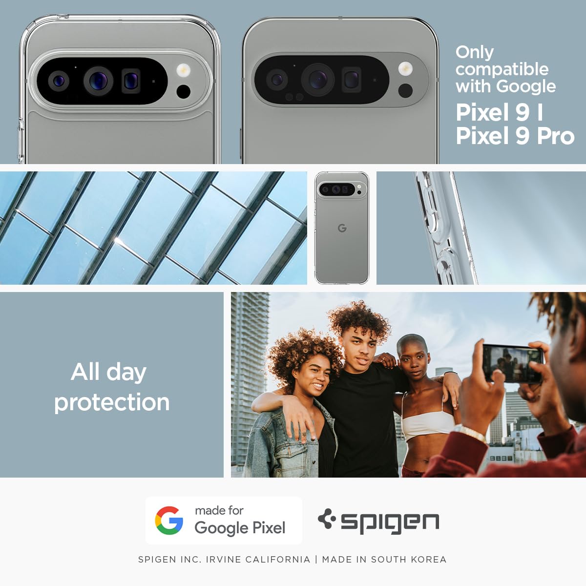 Foto 3 pulgar | Funda Spigen Ultra Hybrid Para Google Pixel 9 Pro Xl, Transparente - Venta Internacional.