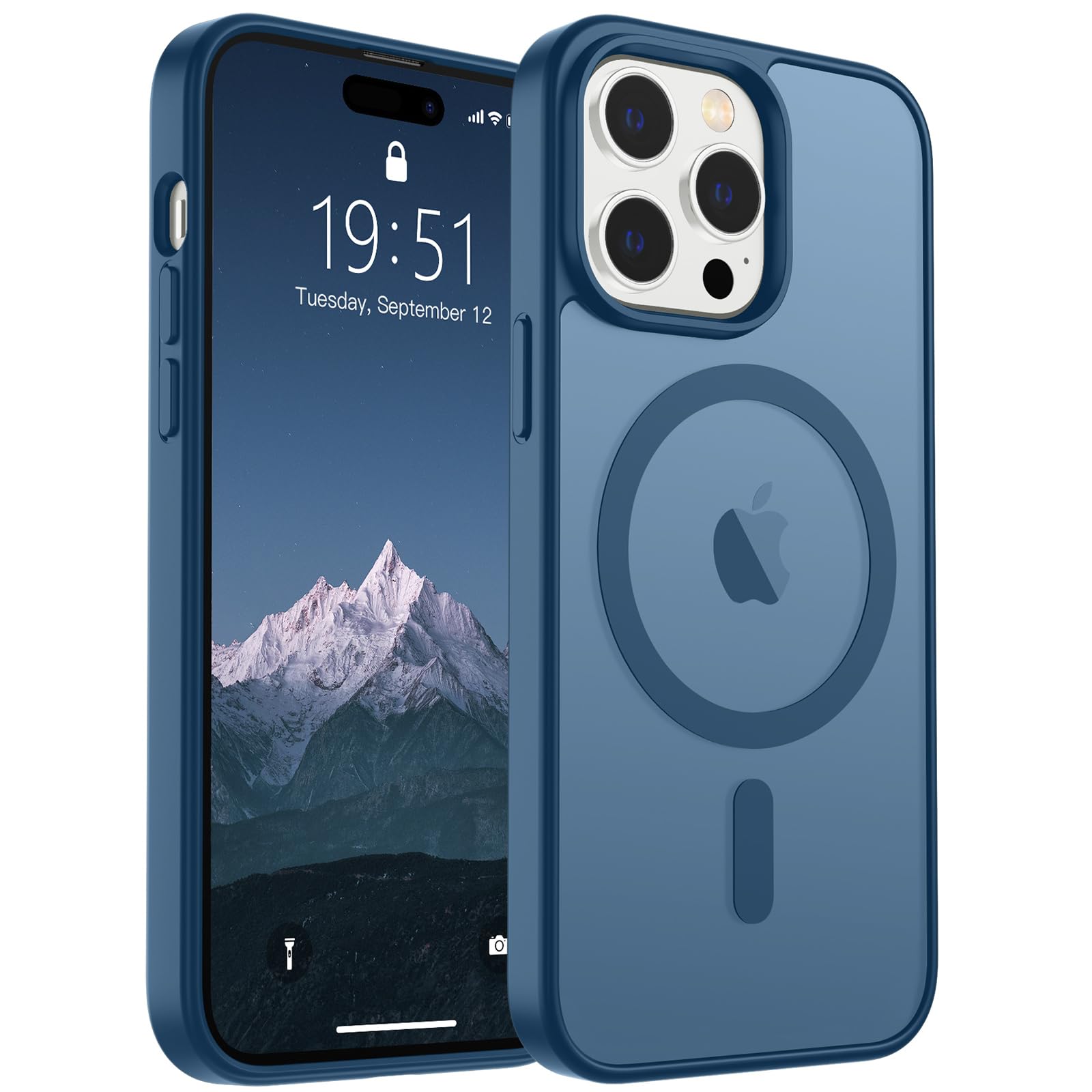 Funda Magnética Supfine Para Iphone 14 Pro Max Deep Blue - Venta Internacional.