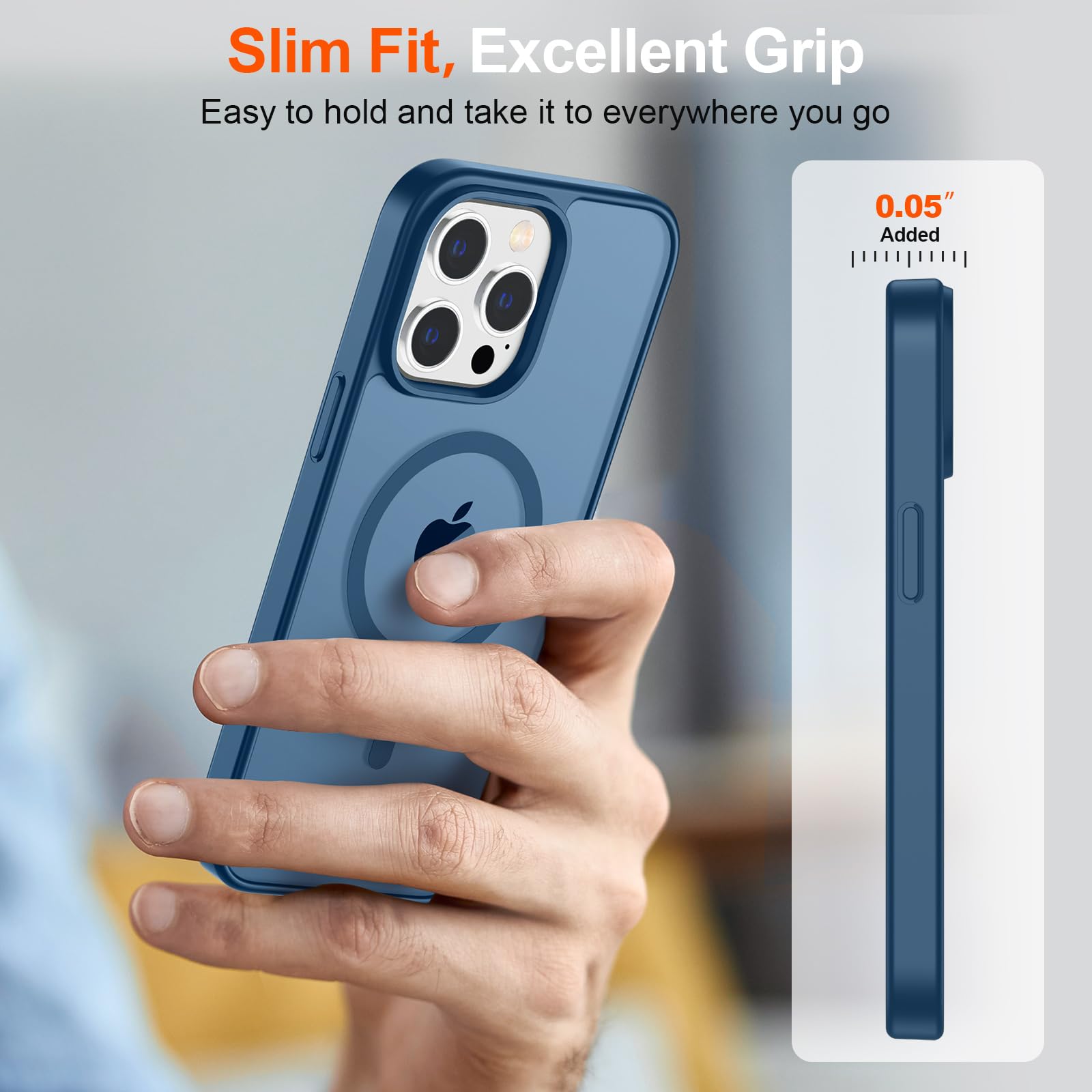 Foto 8 pulgar | Funda Magnética Supfine Para Iphone 14 Pro Max Deep Blue - Venta Internacional.