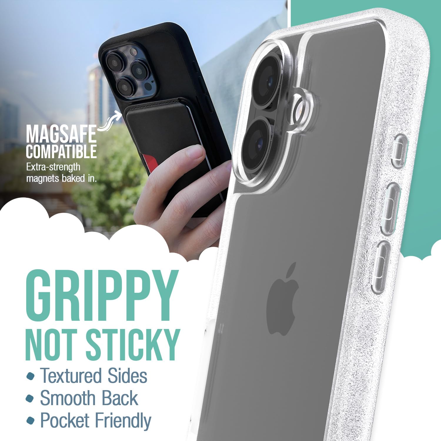 Foto 2 | Funda De Teléfono Smartish Gripmunk Clear Para Iphone 16 - Venta Internacional.
