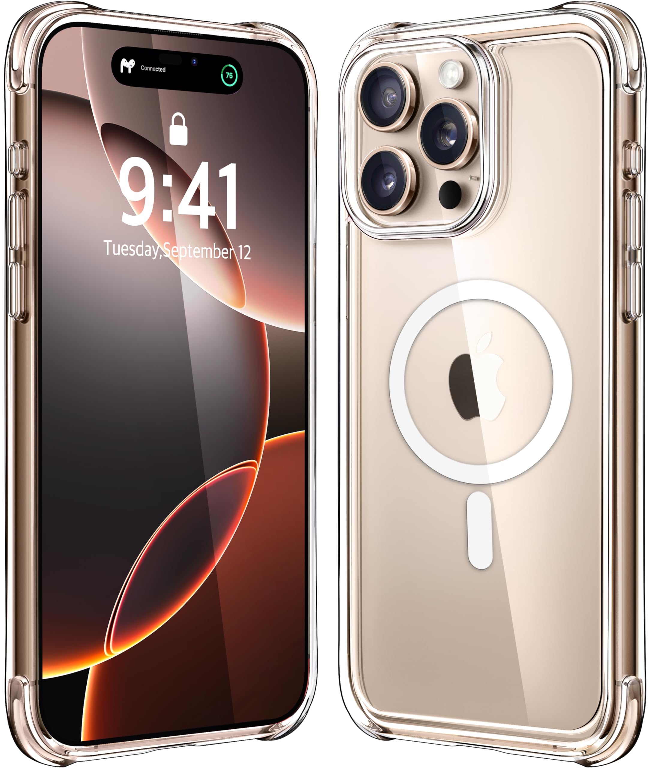 Funda De Teléfono Mkeke Para Iphone 16 Pro Max Magnetic Clear - Venta Internacional.