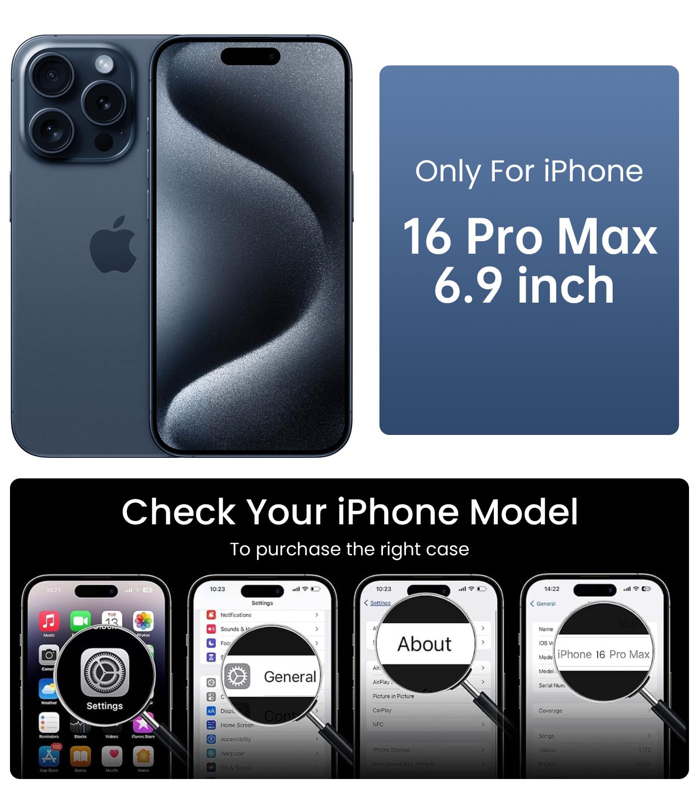 Foto 3 pulgar | Funda De Teléfono Mkeke Para Iphone 16 Pro Max Magnetic Clear - Venta Internacional.