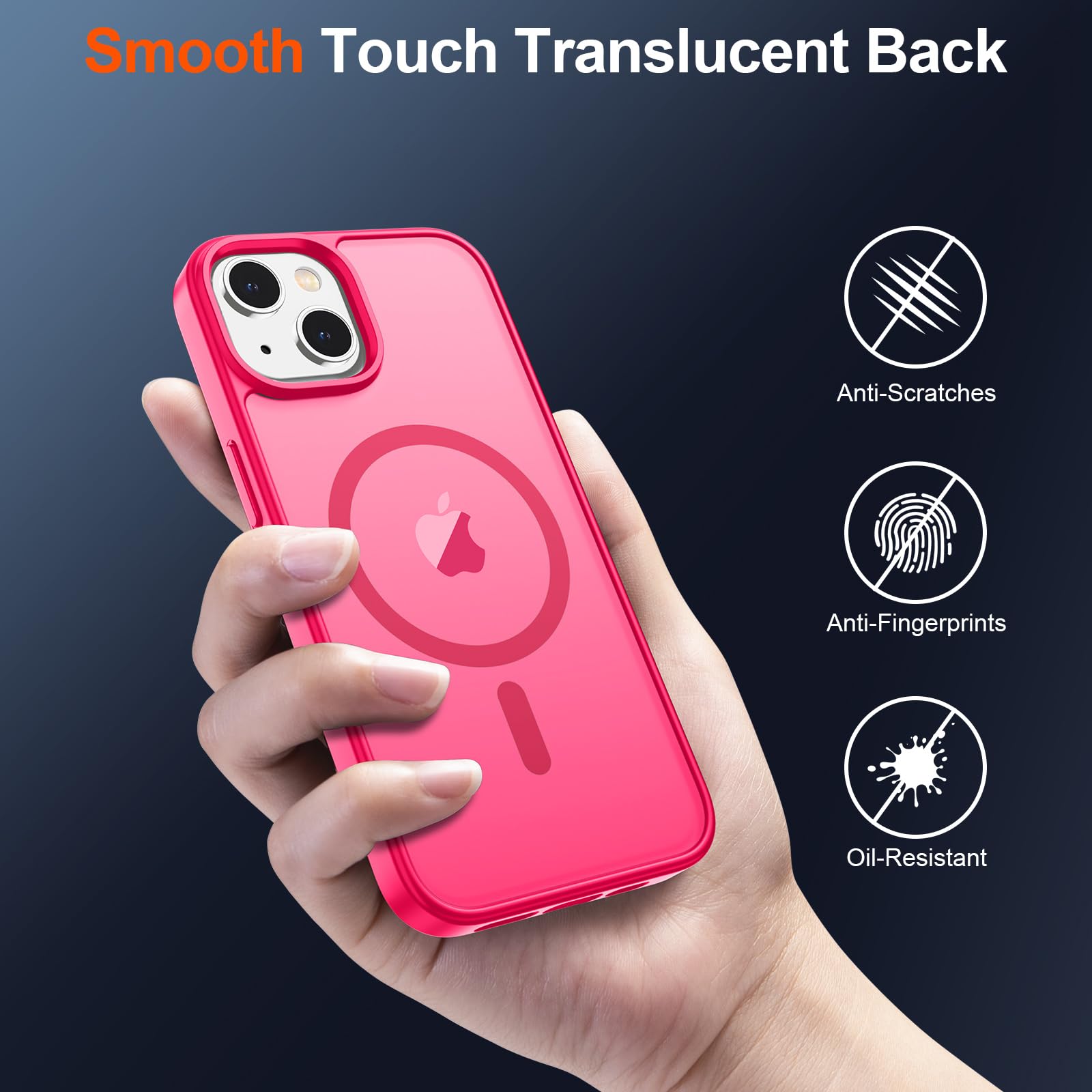 Foto 7 pulgar | Funda Magnética Supfine Para Iphone 15, Color Rosa Intenso - Venta Internacional.