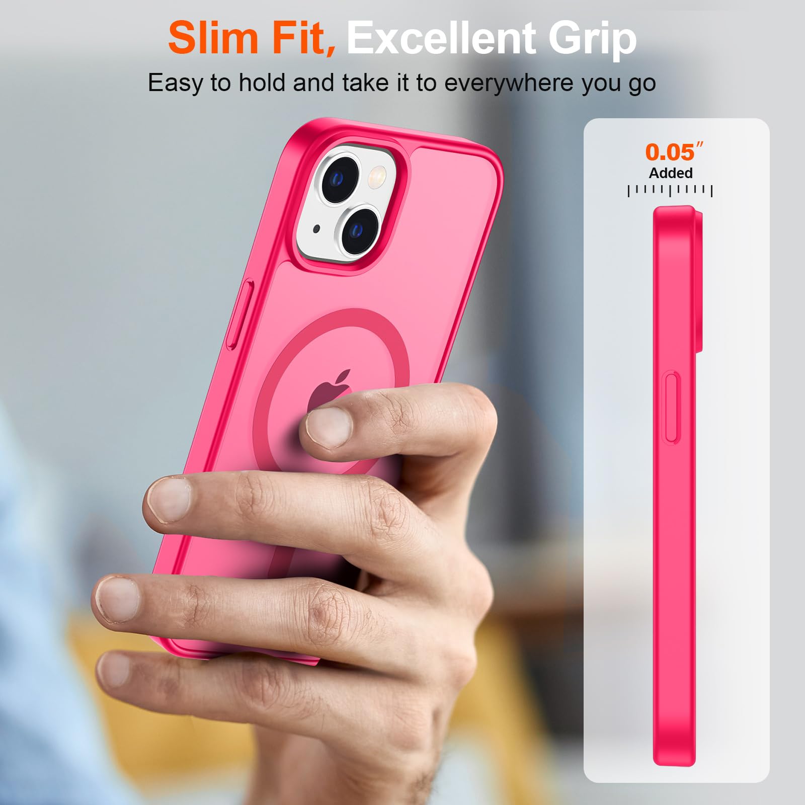 Foto 8 pulgar | Funda Magnética Supfine Para Iphone 15, Color Rosa Intenso - Venta Internacional.