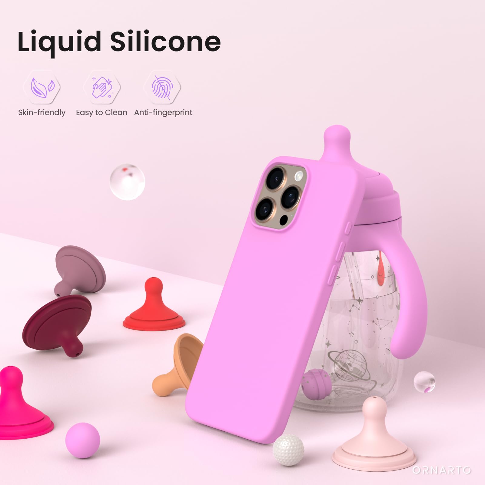 Foto 4 pulgar | Funda De Teléfono Ornarto Compatible Con Iphone 16 Pro Max 6.9 - Venta Internacional.