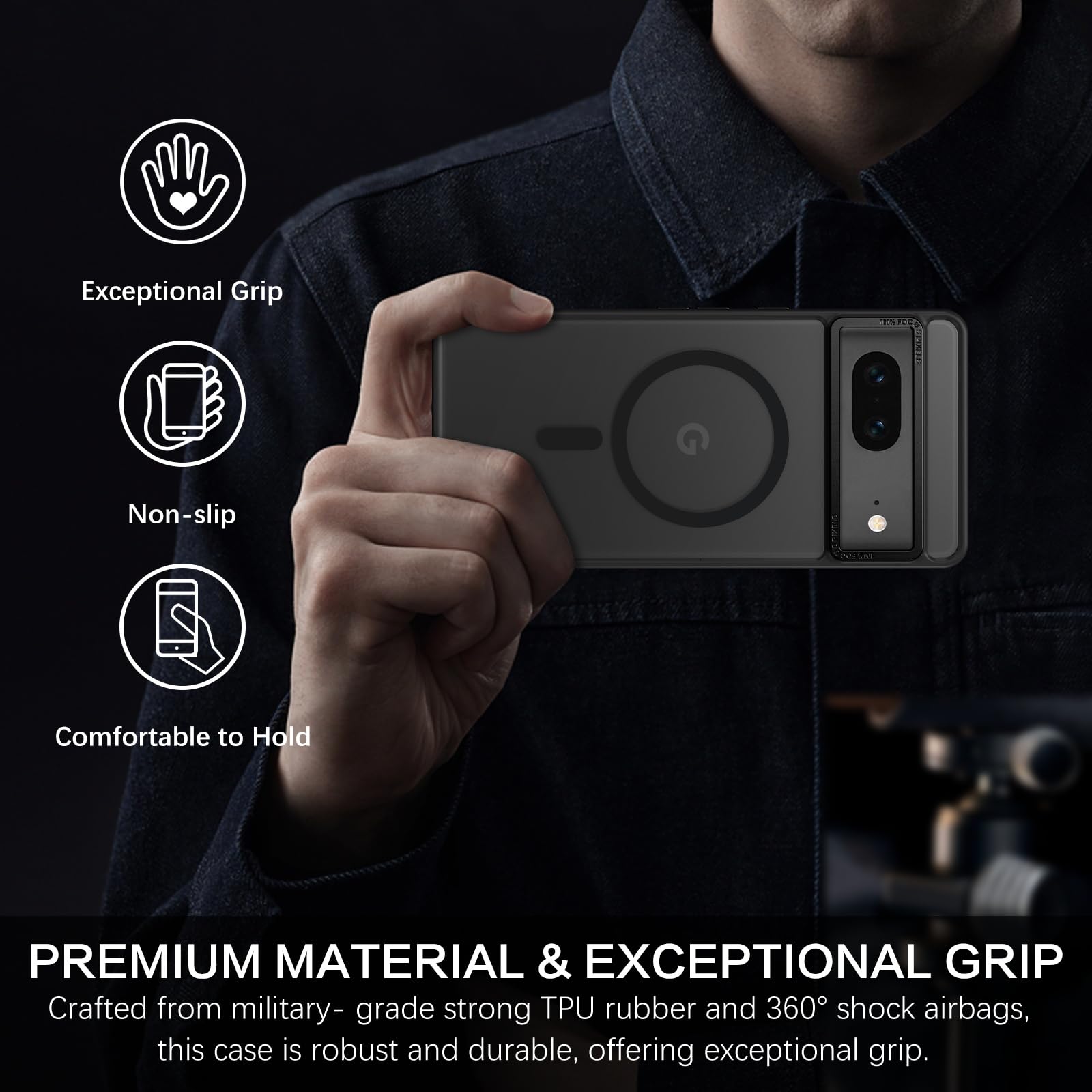 Foto 7 pulgar | Funda De Teléfono Bentoben Para Google Pixel 7 Con Magsafe Black - Venta Internacional.
