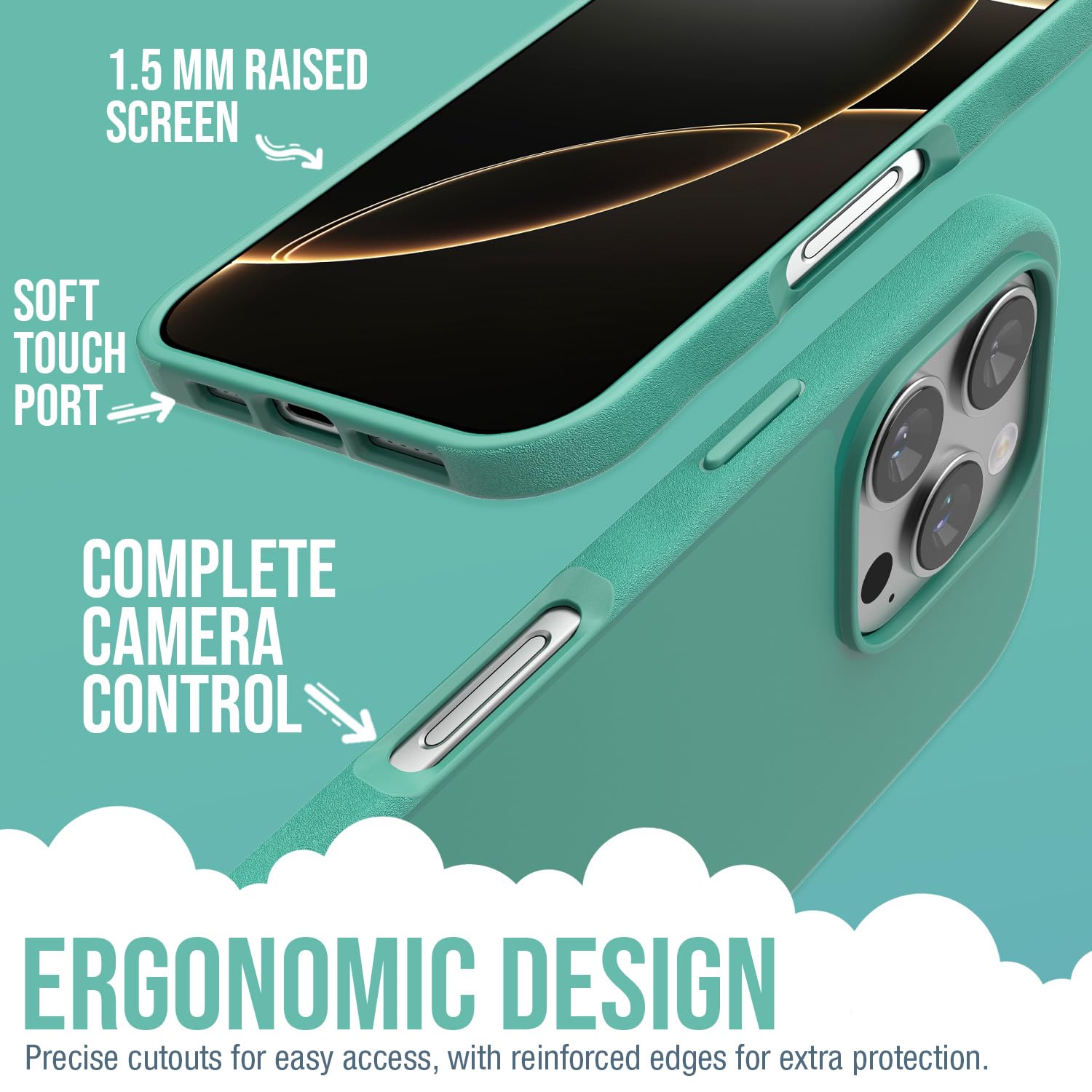 Foto 4 pulgar | Funda Magnética Smartish Gripmunk Para Iphone 16 Pro - Venta Internacional.
