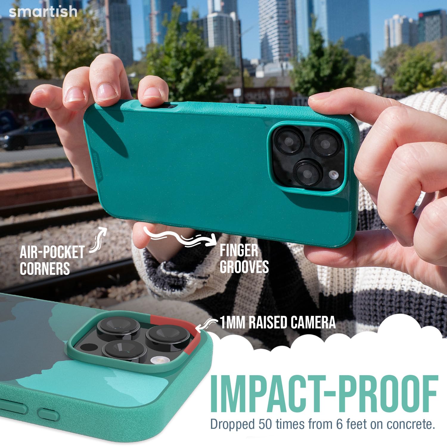 Foto 5 pulgar | Funda Magnética Smartish Gripmunk Para Iphone 16 Pro - Venta Internacional.