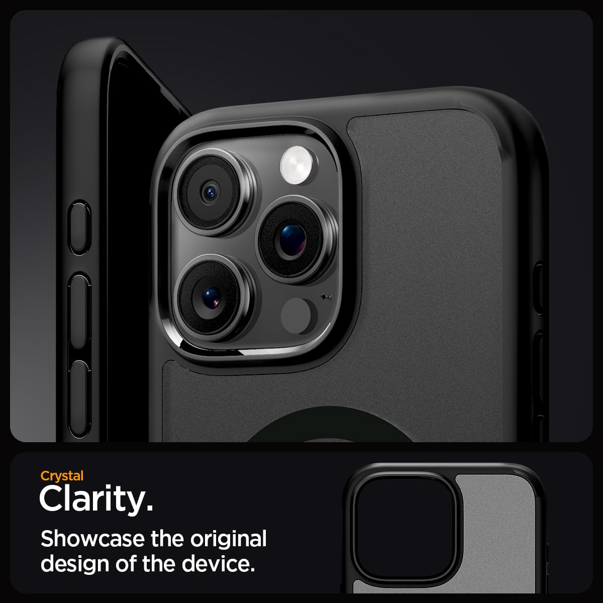 Foto 4 pulgar | Funda Spigen Ultra Hybrid Magfit Para Iphone 16 Pro Max Frost Negra - Venta Internacional.