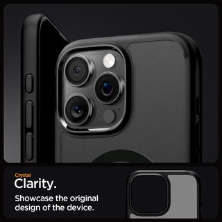 Foto 3 | Funda Spigen Ultra Hybrid Magfit Para Iphone 16 Pro Max Frost Negra - Venta Internacional.