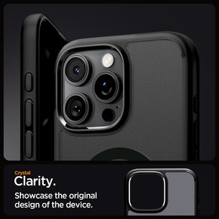 Foto 6 | Funda Spigen Ultra Hybrid Magfit Para Iphone 16 Pro Max Frost Negra - Venta Internacional.