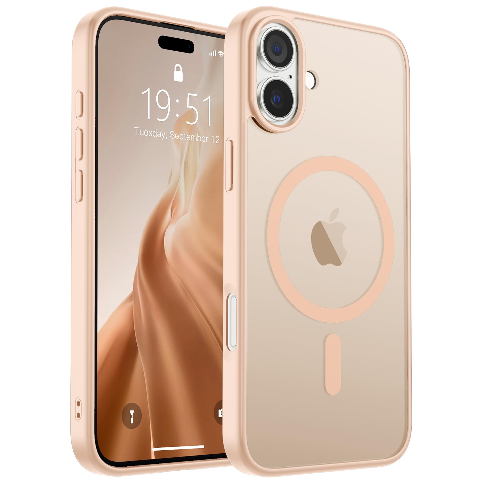 Foto 1 | Funda Magnética Supfine Para Iphone 16, Color Rosa Arena - Venta Internacional.