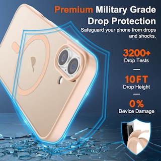 Foto 3 | Funda Magnética Supfine Para Iphone 16, Color Rosa Arena - Venta Internacional.