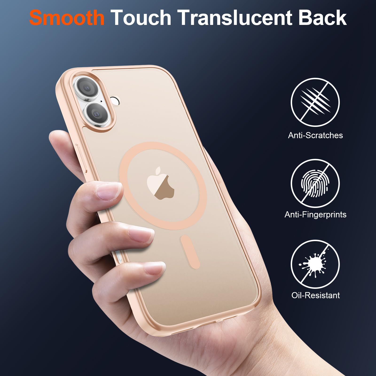 Foto 6 | Funda Magnética Supfine Para Iphone 16, Color Rosa Arena - Venta Internacional.