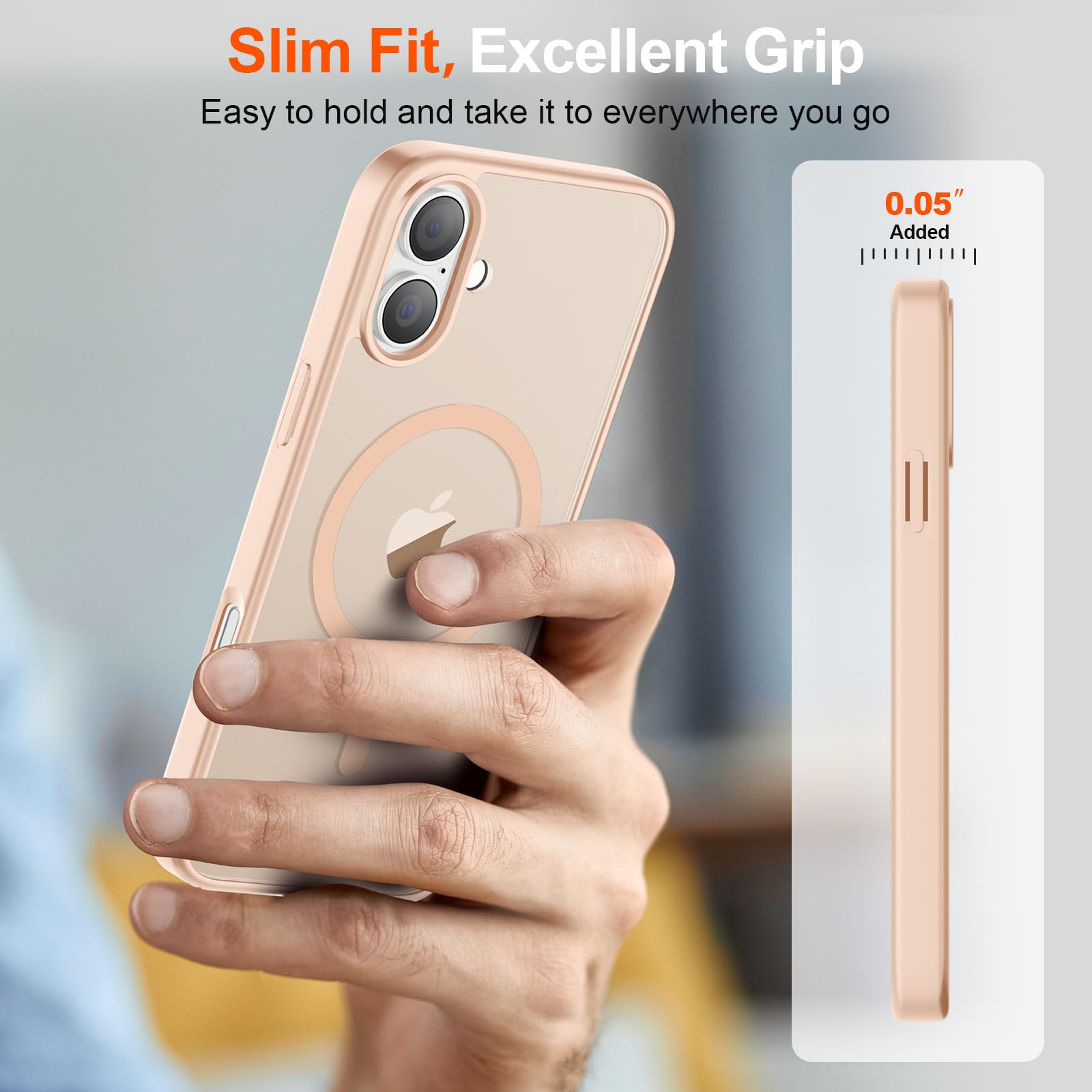 Foto 7 | Funda Magnética Supfine Para Iphone 16, Color Rosa Arena - Venta Internacional.