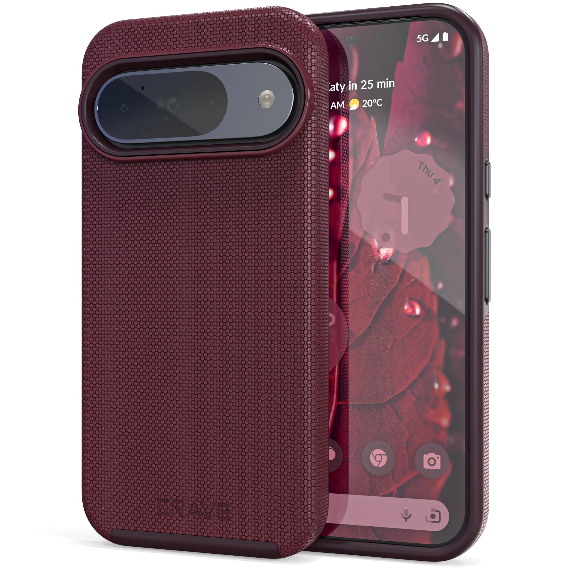 Funda De Teléfono Crave Dual Guard Para Google Pixel 9 Y 9 Pro - Berry - Venta Internacional.