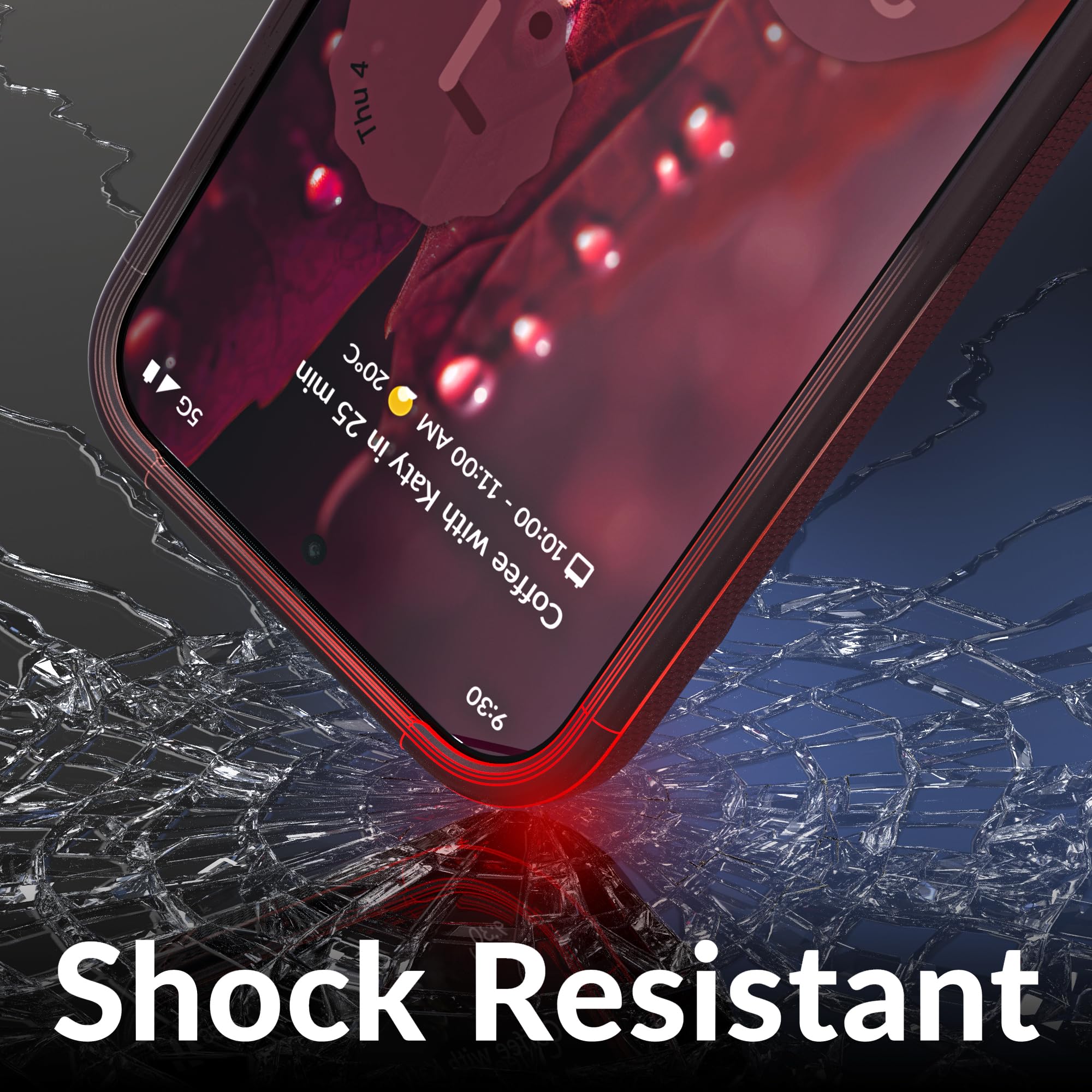 Foto 5 | Funda De Teléfono Crave Dual Guard Para Google Pixel 9 Y 9 Pro - Berry - Venta Internacional.