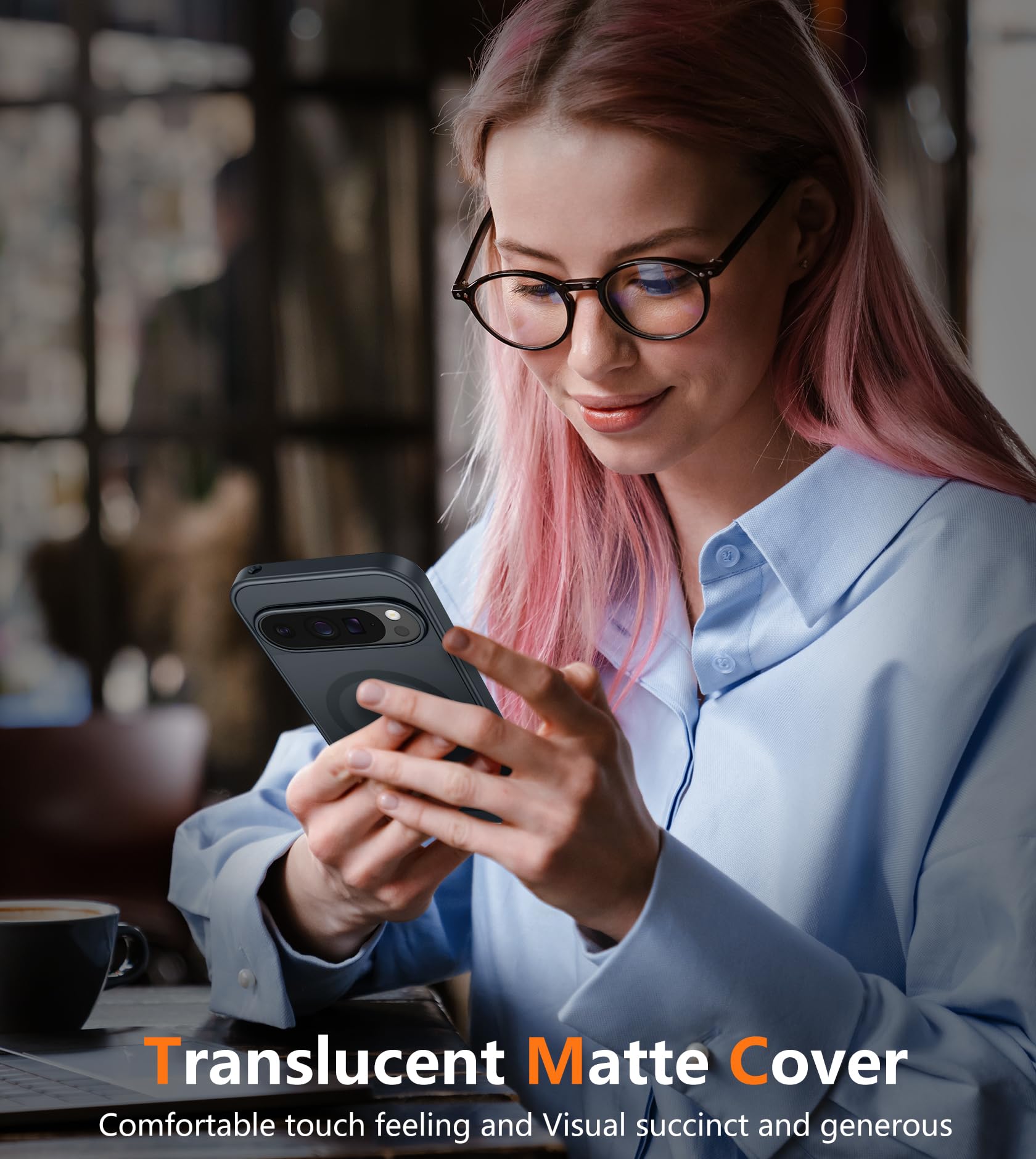 Foto 8 pulgar | Funda De Teléfono Fntcase Magnética Translúcida Mate Para Google Pixel 9 Pro Xl De 6.8 Pulgadas, Negra - Venta I