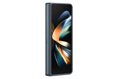 Foto 3 | Funda De Piel Para Samsung Galaxy Z Fold4, Color Gris Y Verde - Venta Internacional.