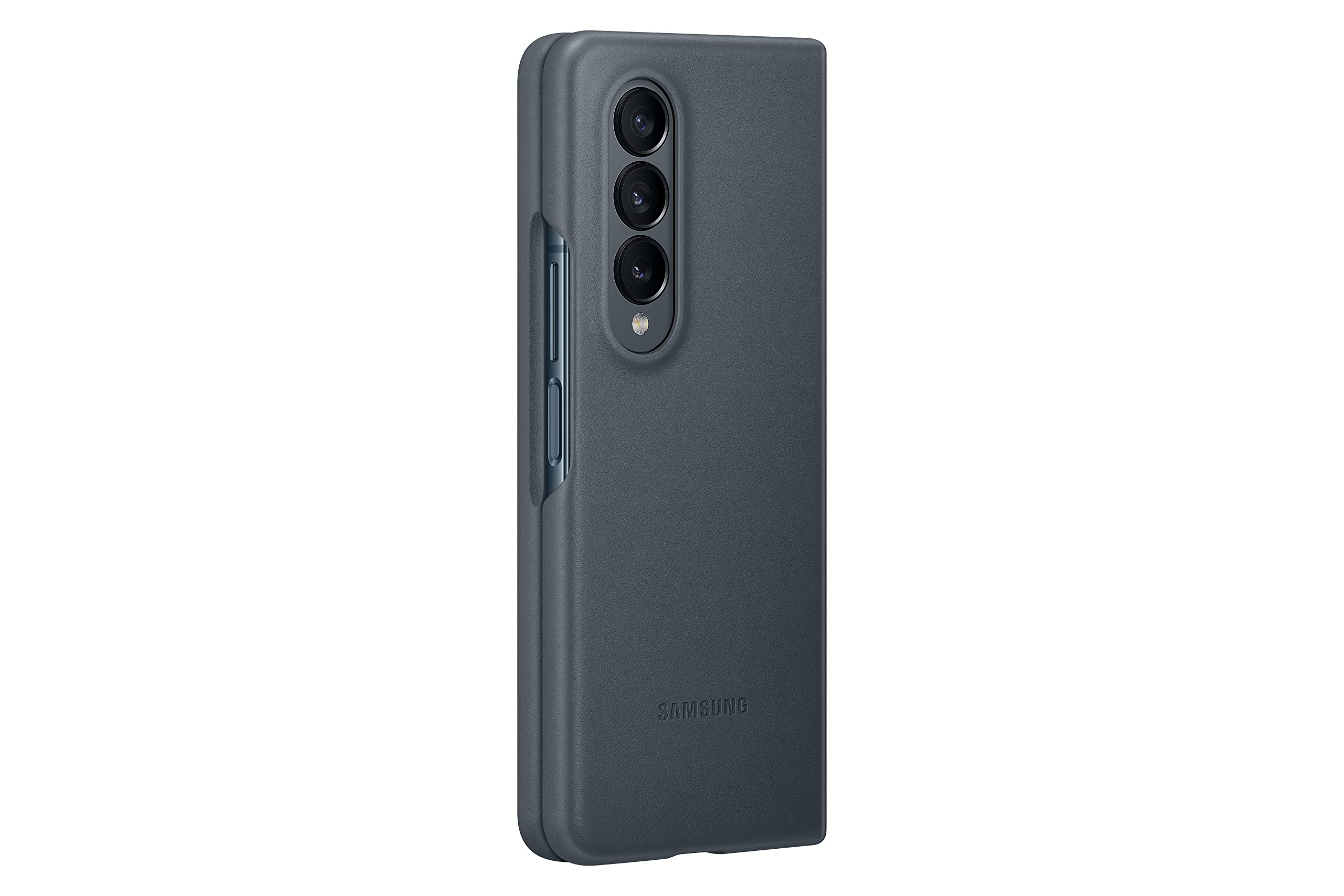 Foto 5 pulgar | Funda De Piel Para Samsung Galaxy Z Fold4, Color Gris Y Verde - Venta Internacional.