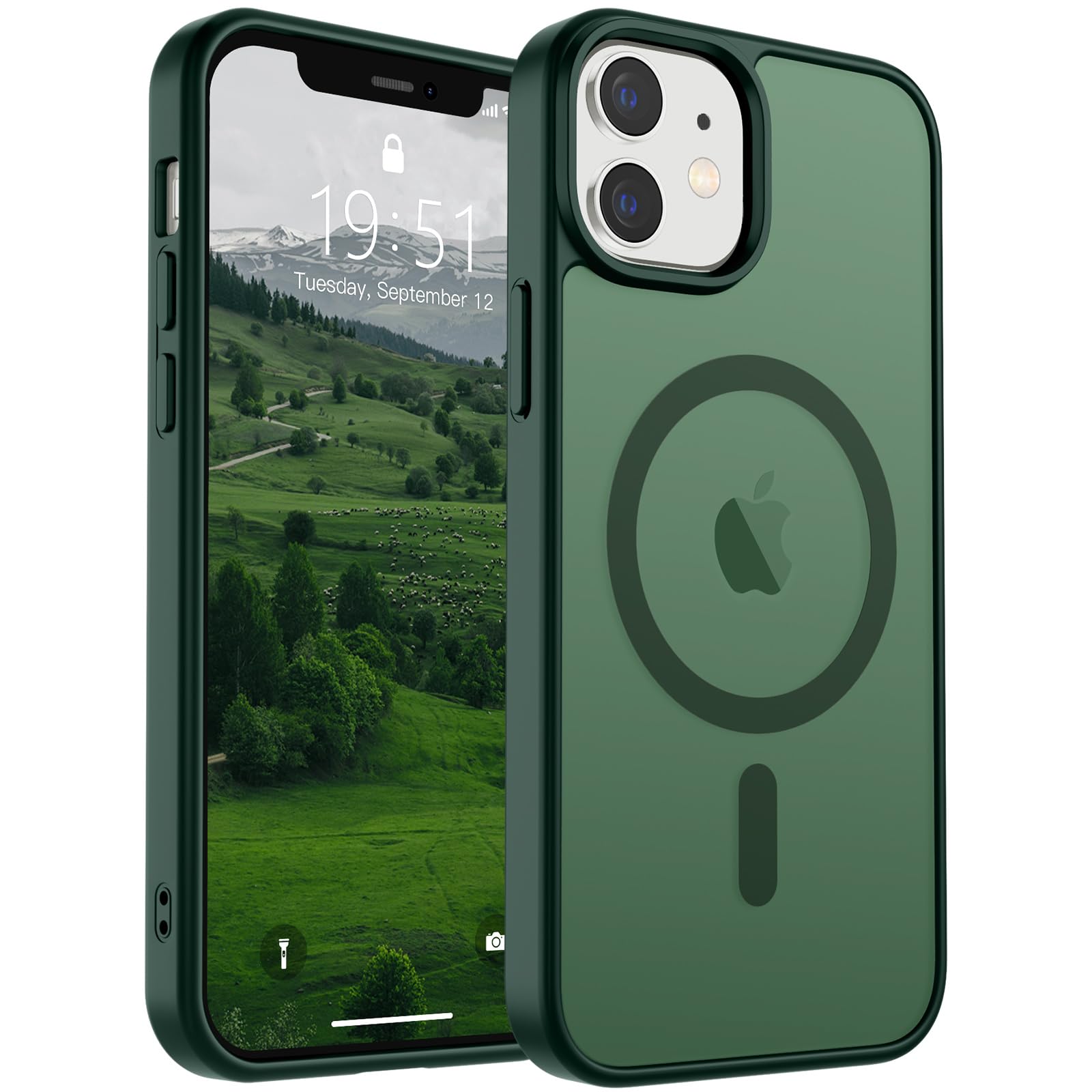 Funda Magnética Supfine Para Iphone 12/12 Pro Forest Green - Venta Internacional.