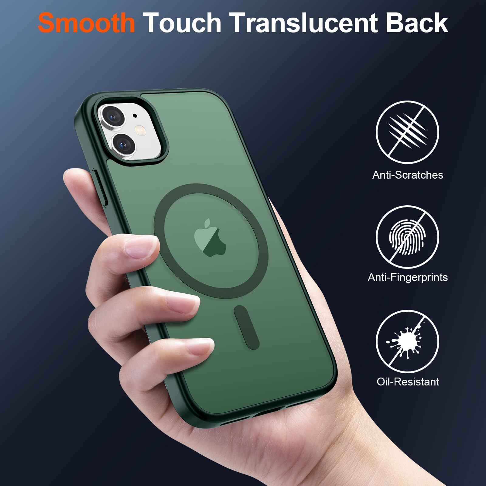 Foto 7 pulgar | Funda Magnética Supfine Para Iphone 12/12 Pro Forest Green - Venta Internacional.