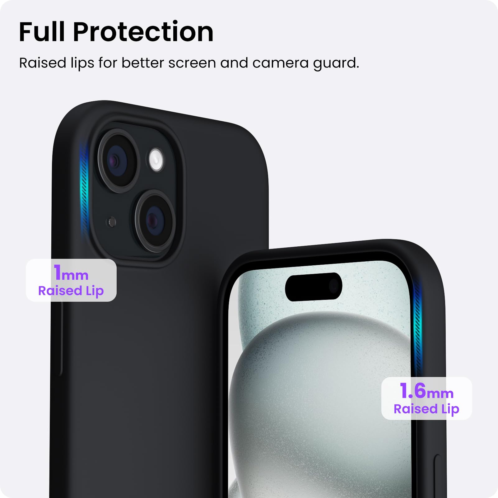 Foto 5 pulgar | Funda Para Teléfono Ornarto Compatible Con Iphone 15 Plus De 6.7 Pulgadas, Negra - Venta Internacional.