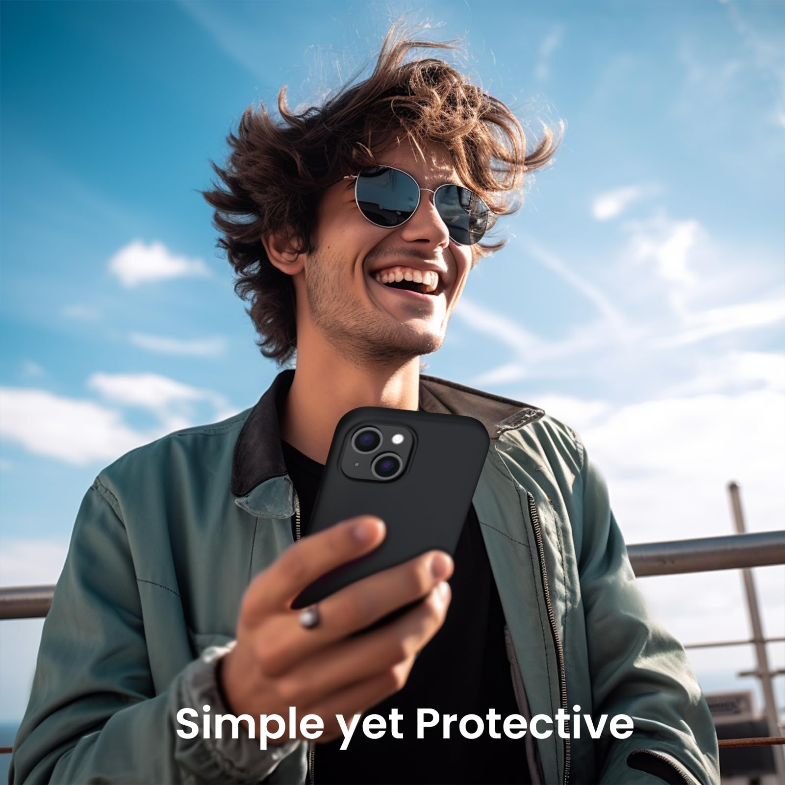 Foto 7 pulgar | Funda Para Teléfono Ornarto Compatible Con Iphone 15 Plus De 6.7 Pulgadas, Negra - Venta Internacional.