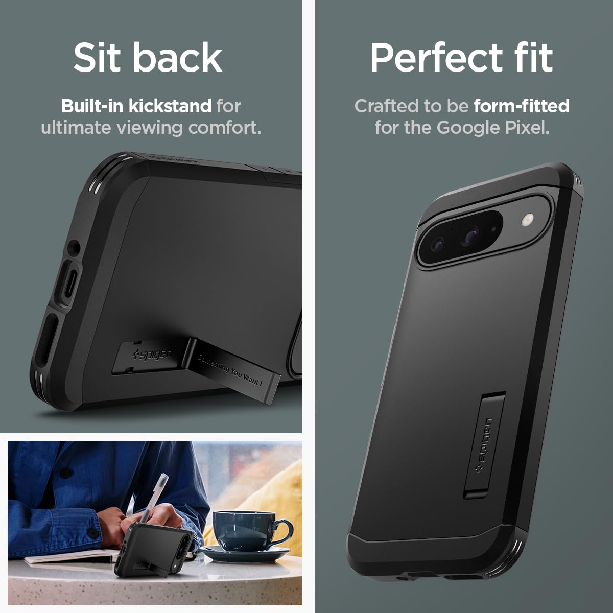 Foto 7 | Funda Spigen Tough Armor Para Pixel 9/pixel 9 Pro Con Soporte - Venta Internacional.