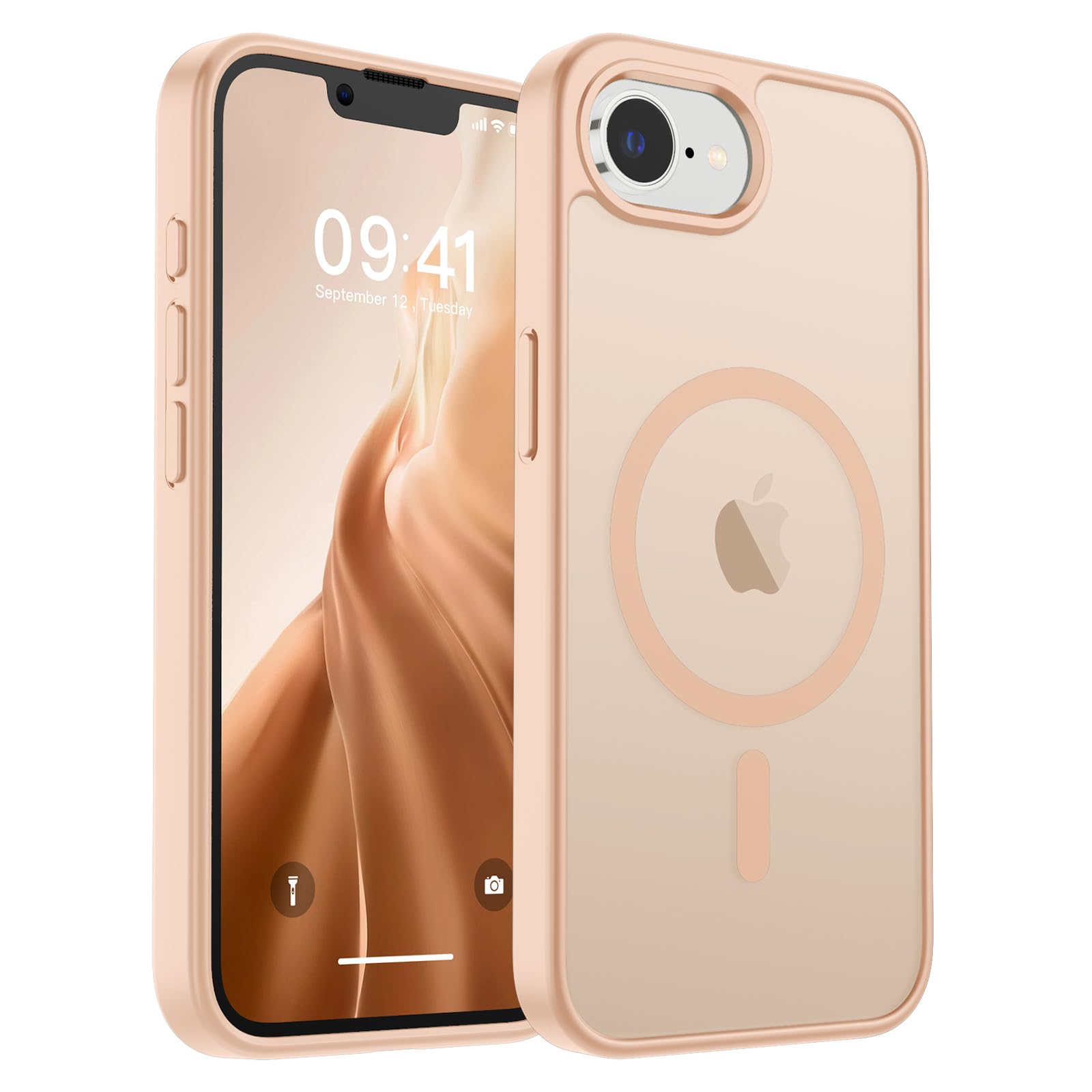 Foto 2 pulgar | Funda Magnética Supfine Para Iphone 16e 2025, Color Rosa Arena - Venta Internacional.