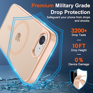 Foto 3 | Funda Magnética Supfine Para Iphone 16e 2025, Color Rosa Arena - Venta Internacional.