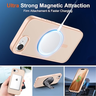 Foto 5 | Funda Magnética Supfine Para Iphone 16e 2025, Color Rosa Arena - Venta Internacional.