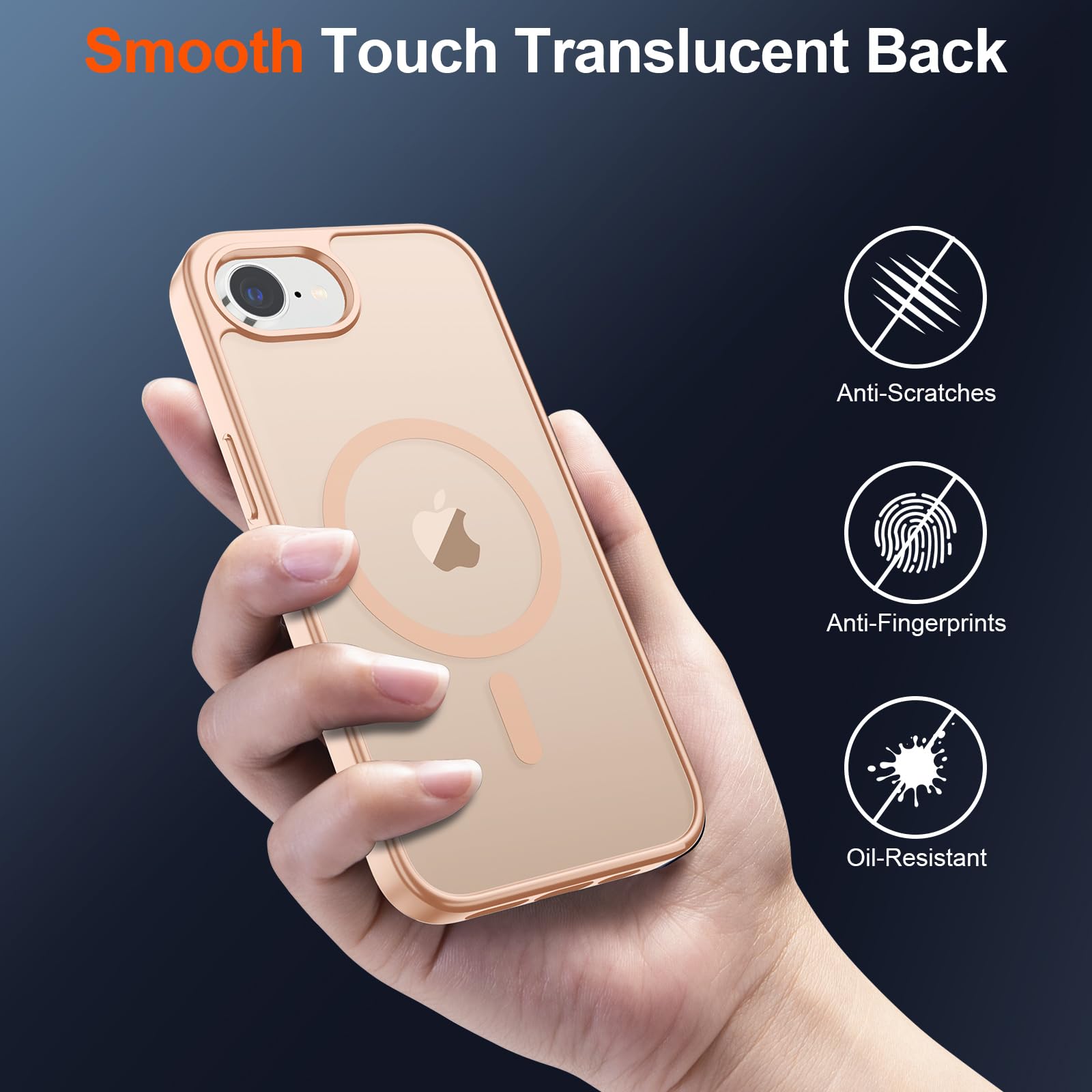 Foto 7 pulgar | Funda Magnética Supfine Para Iphone 16e 2025, Color Rosa Arena - Venta Internacional.