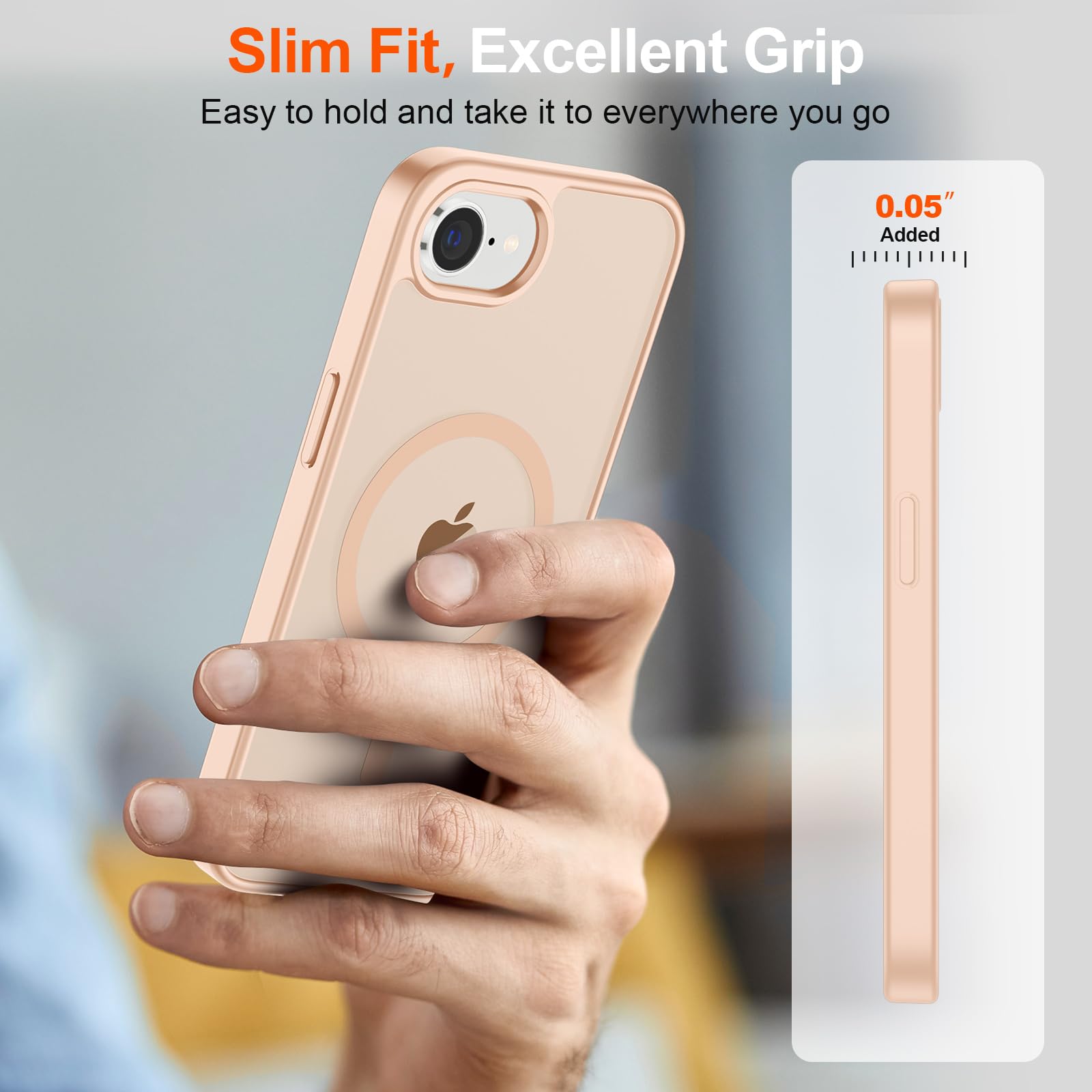 Foto 7 | Funda Magnética Supfine Para Iphone 16e 2025, Color Rosa Arena - Venta Internacional.