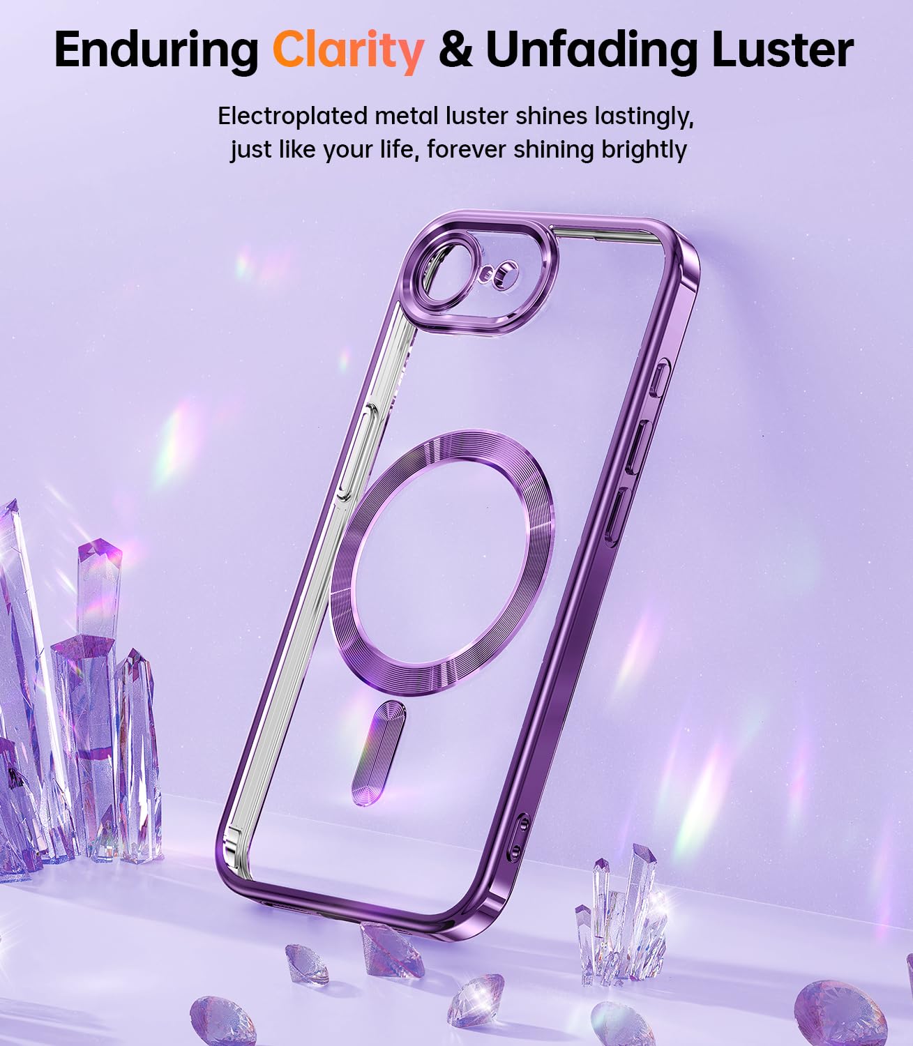Foto 4 pulgar | Funda De Teléfono Meifigno Diseñada Para Iphone 16e 6.1, Color Morado - Venta Internacional.