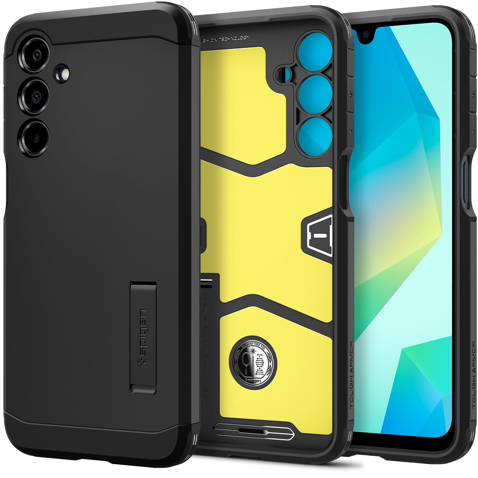Foto 2 pulgar | Funda Spigen Tough Armor Para Galaxy A16 5g Con Soporte, Color Negro - Venta Internacional.
