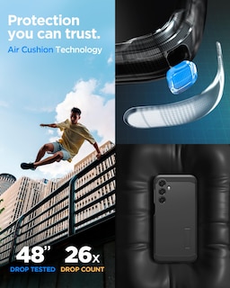 Foto 3 | Funda Spigen Tough Armor Para Galaxy A16 5g Con Soporte, Color Negro - Venta Internacional.