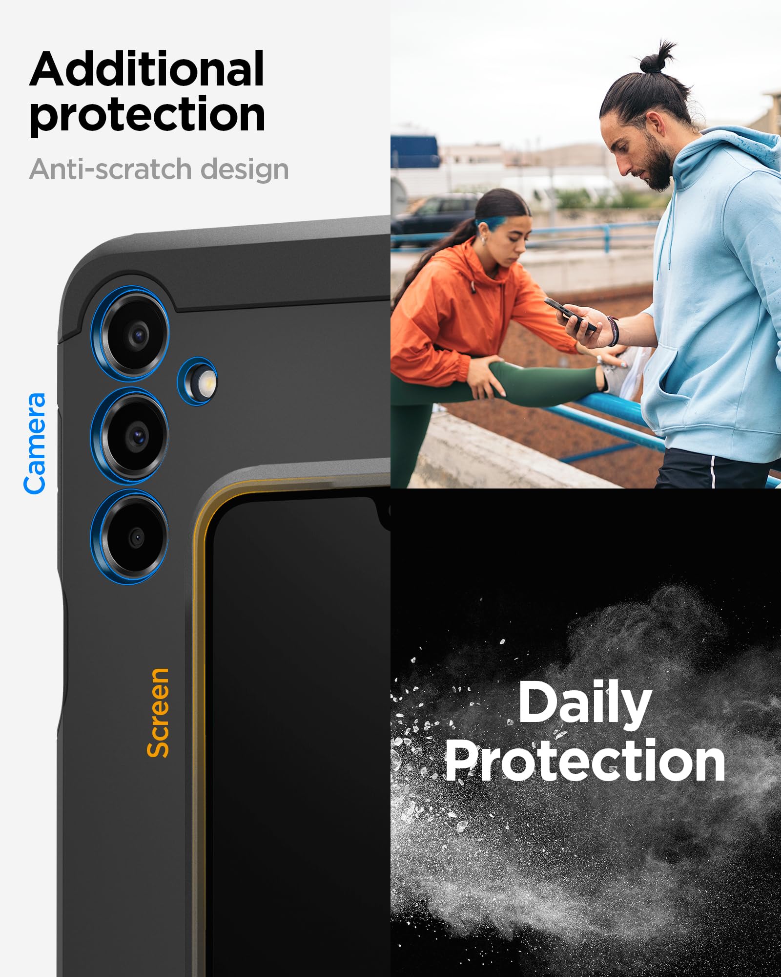 Foto 7 pulgar | Funda Spigen Tough Armor Para Galaxy A16 5g Con Soporte, Color Negro - Venta Internacional.