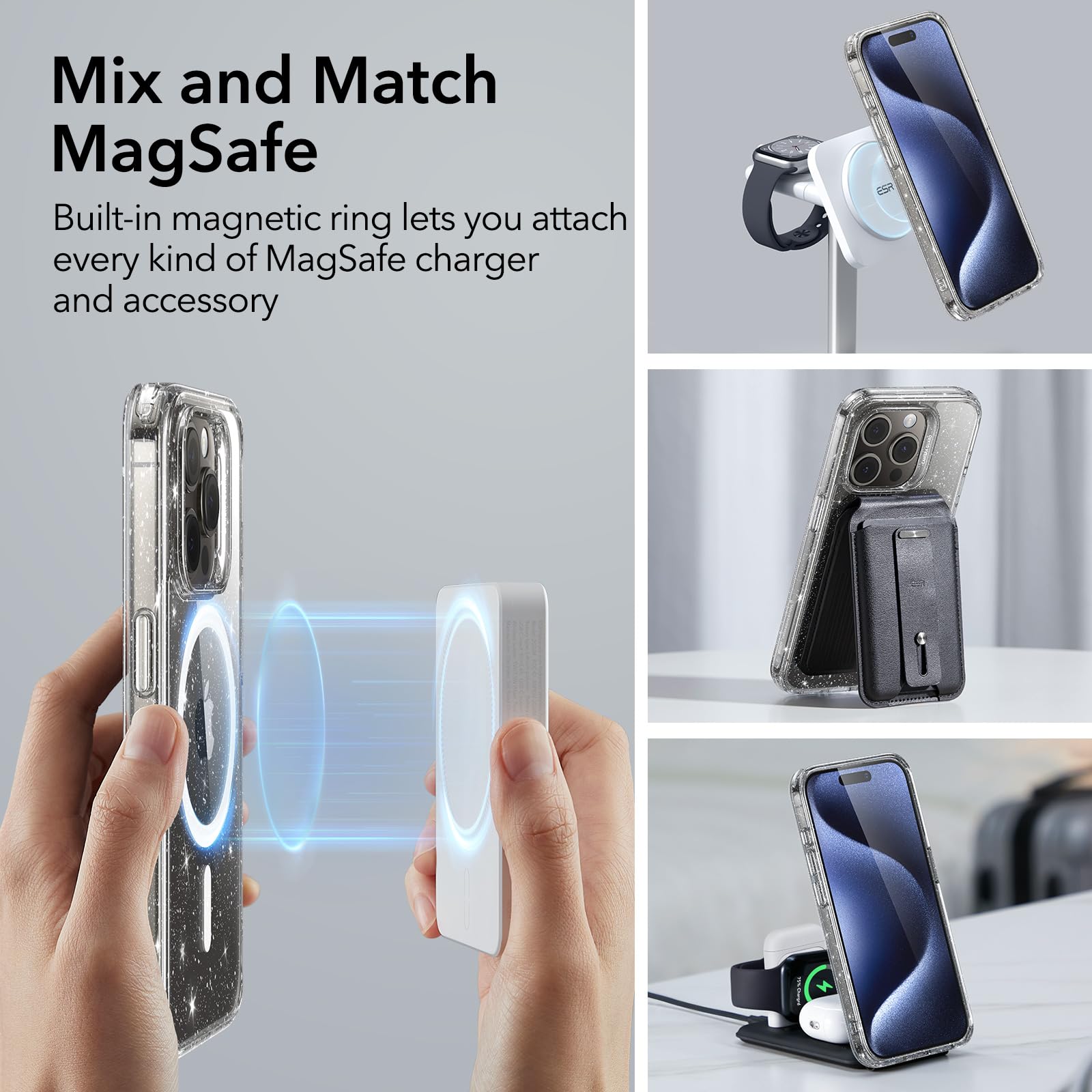 Foto 5 pulgar | Set De Fundas Esr Para Iphone 15 Pro Max Con Protector De Pantalla Y Lente - Venta Internacional.