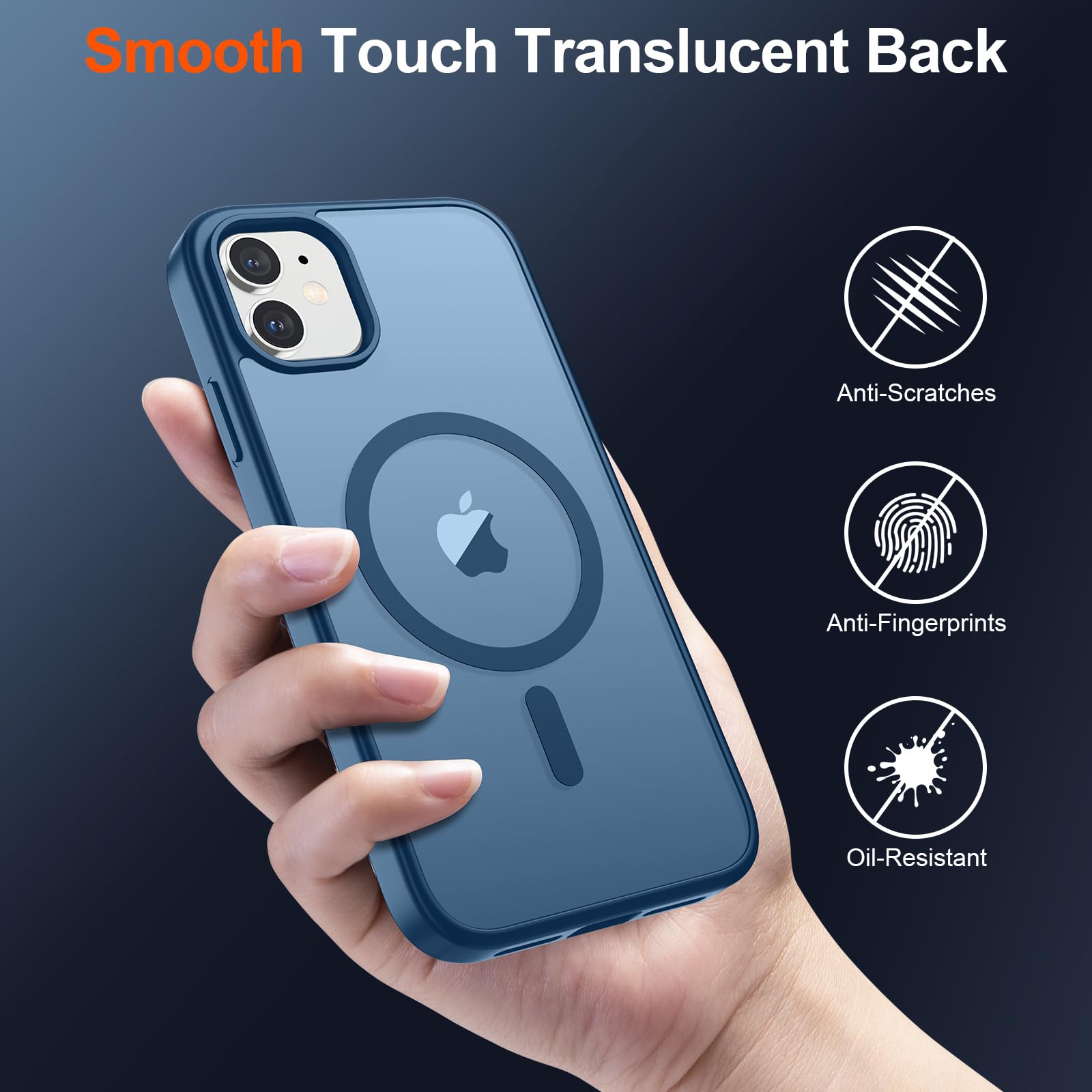 Foto 7 pulgar | Funda Magnética Supfine Para Iphone 11 Con Magsafe Deep Blue - Venta Internacional.