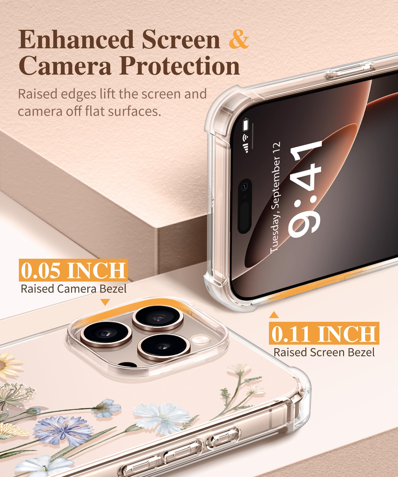 Foto 8 pulgar | Funda De Teléfono Gviewin Para Iphone 16 Pro Con Protector De Pantalla De 6.3 Pulgadas - Venta Internacional.