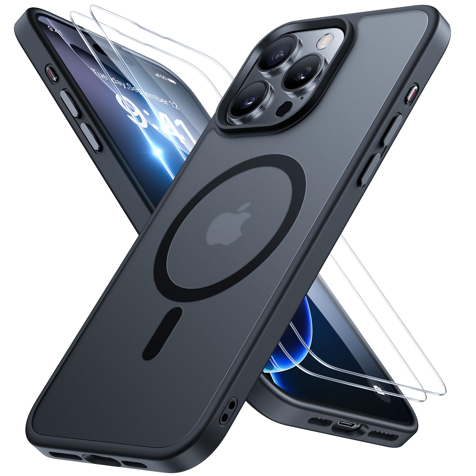 Foto 2 pulgar | Funda Magnética Miracase Para Iphone 16 Pro Max De 6.9 Pulgadas, Negra - Venta Internacional.