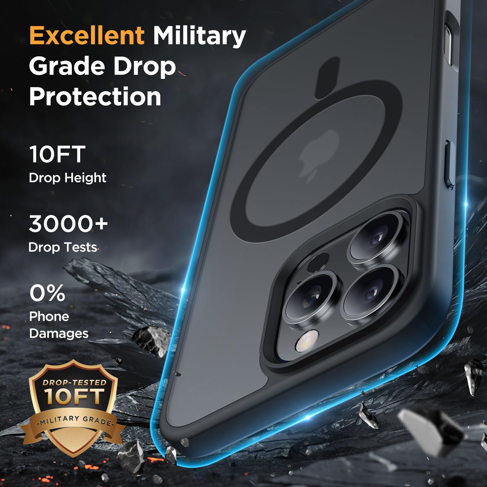 Foto 6 pulgar | Funda Magnética Miracase Para Iphone 16 Pro Max De 6.9 Pulgadas, Negra - Venta Internacional.