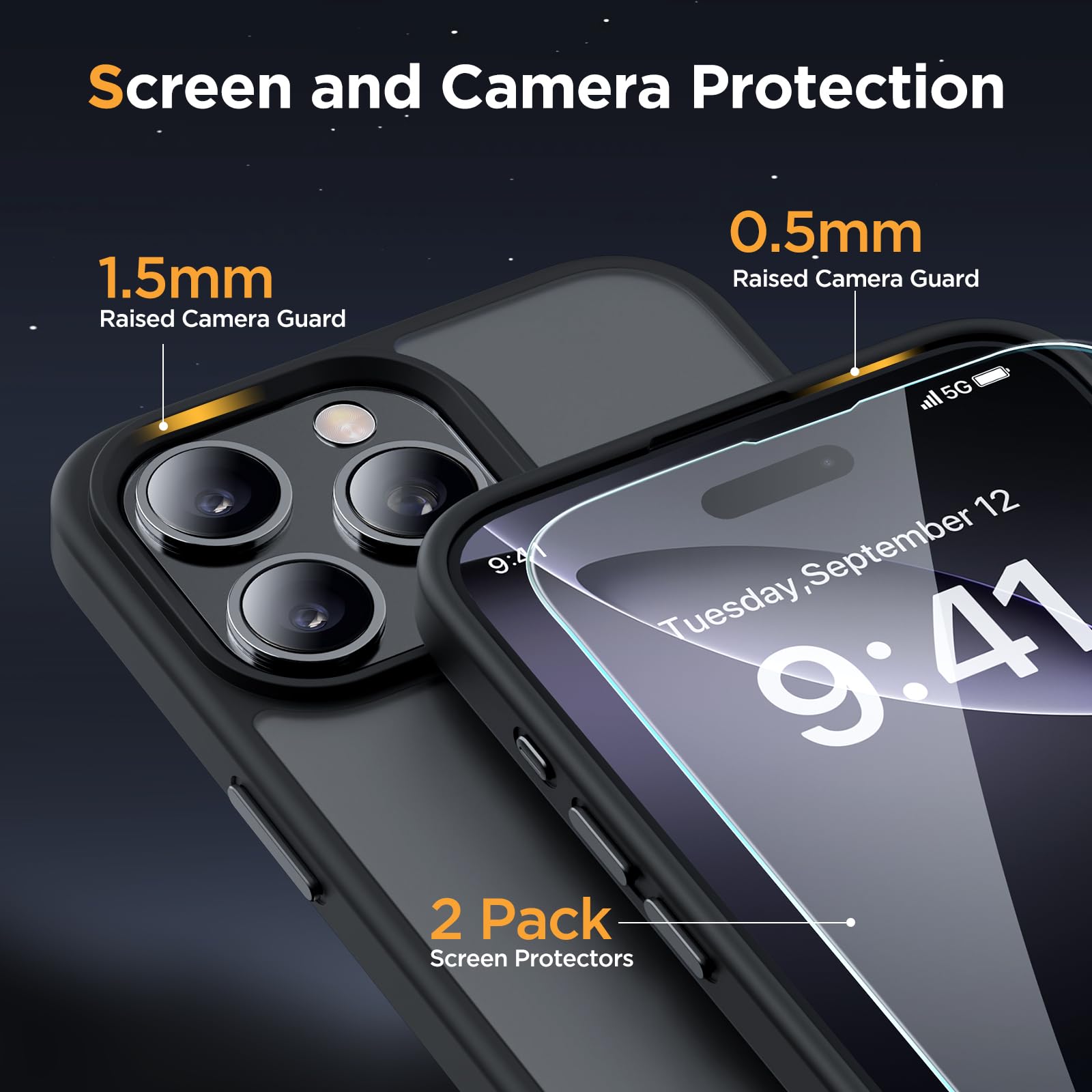 Foto 7 pulgar | Funda Magnética Miracase Para Iphone 16 Pro Max De 6.9 Pulgadas, Negra - Venta Internacional.