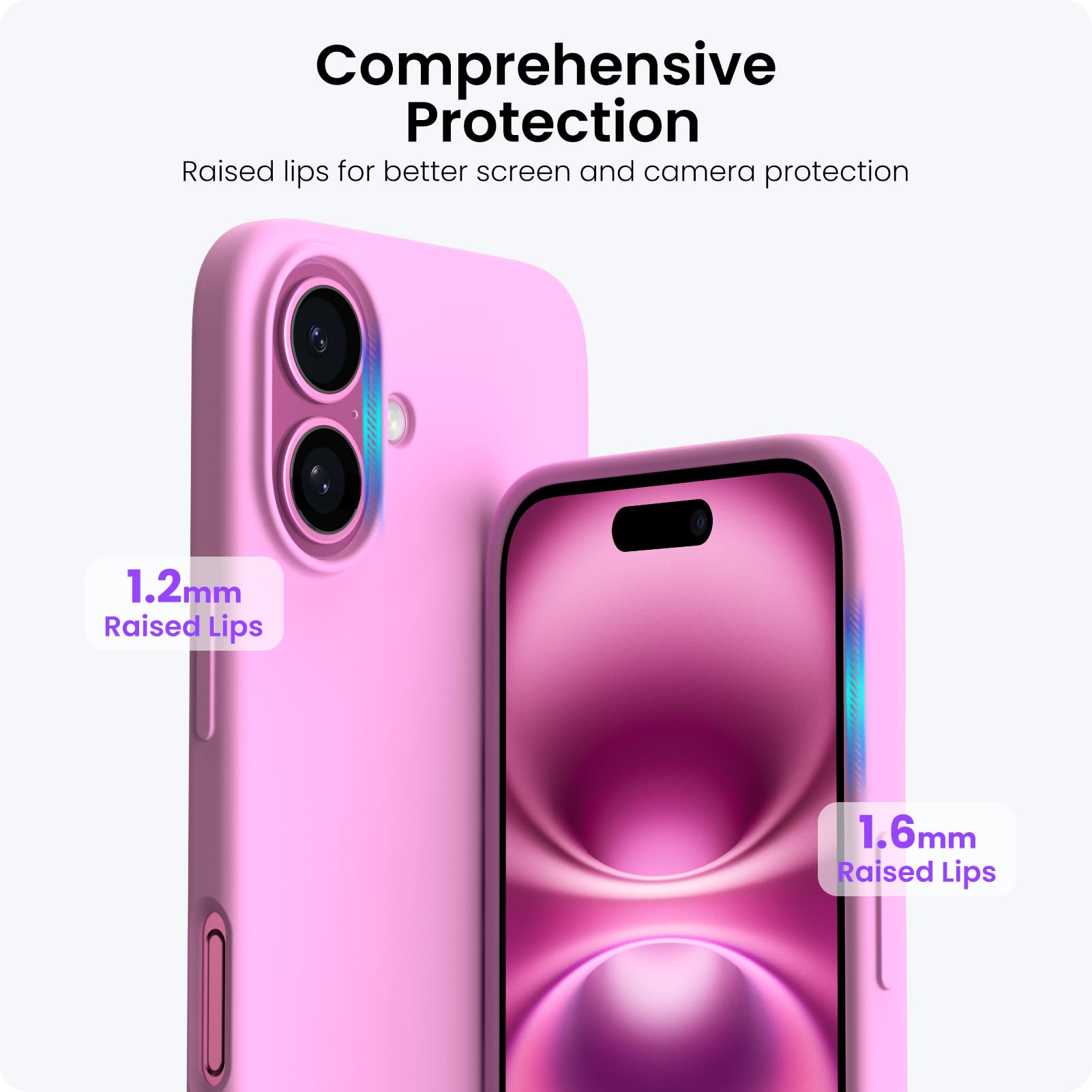 Foto 5 pulgar | Funda De Teléfono Ornarto Compatible Con Iphone 16 6.1 - Cherry - Venta Internacional.