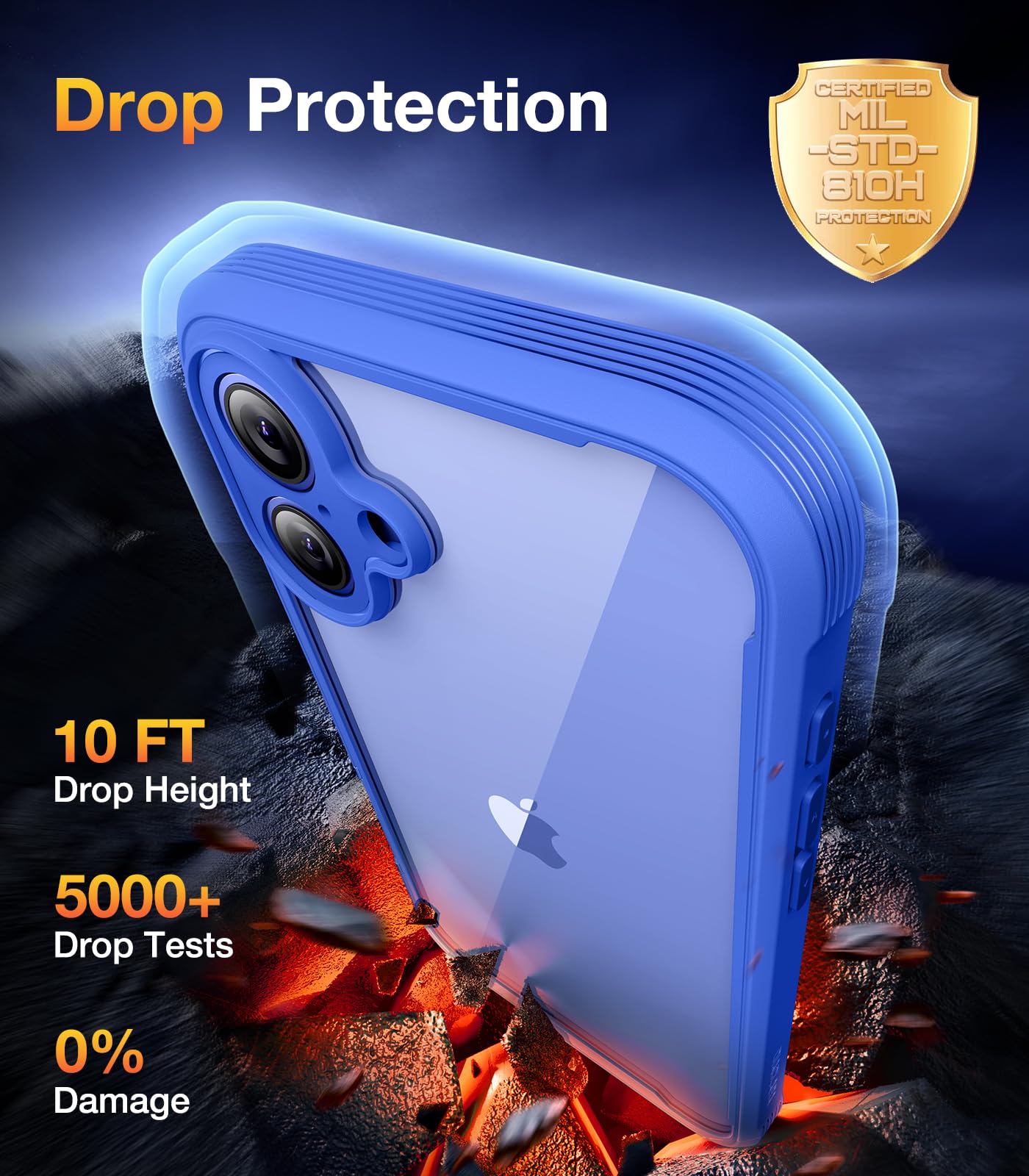 Foto 4 pulgar | Funda Para Teléfono Diaclara Diseñada Para Iphone 16 6.1 (ultramar), Color Azul - Venta Internacional.