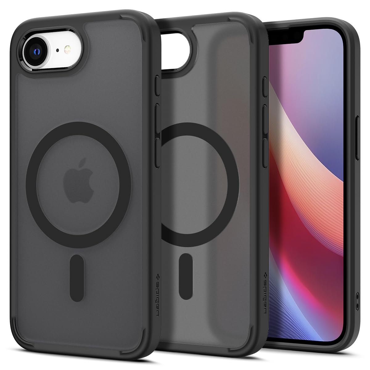 Foto 2 pulgar | Funda Spigen Ultra Hybrid Magfit Para Iphone 16e Frost, Color Negro - Venta Internacional.