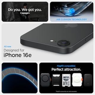 Foto 2 | Funda Spigen Ultra Hybrid Magfit Para Iphone 16e Frost, Color Negro - Venta Internacional.